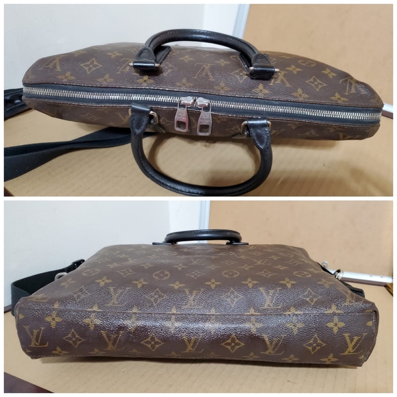 LOUIS VUITTON Monogram Macassar Porte-Documents Jour Bag - Picture 7 of 11